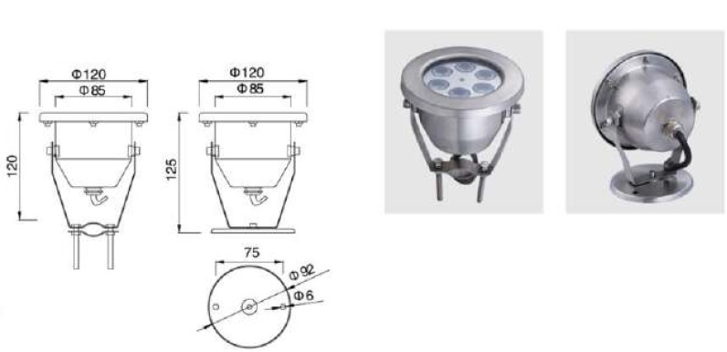    IP68    XYH120G-3W 3*1W